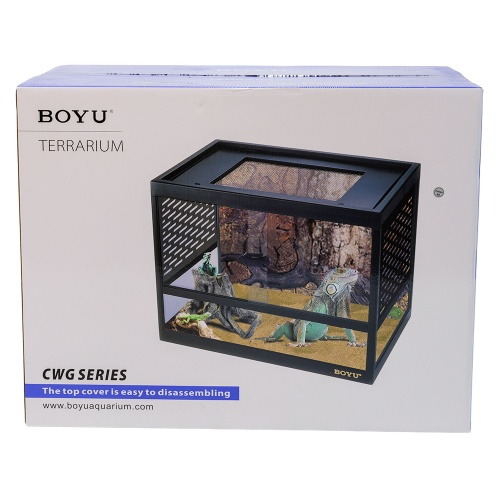 ***Террариум Boyu CWG-500T для рептилий и земноводных 500x300x380 мм