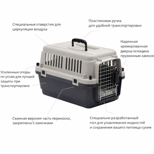 Переноска Departures Range 50х33х33 см, авиапереноска Pet Choice стандарт IATA для животных до 5 кг 