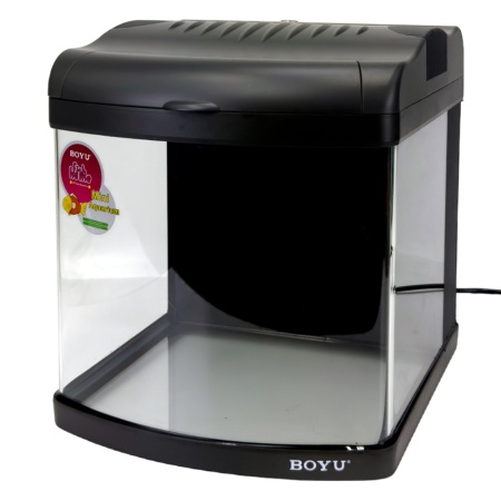 Аквариум Boyu Mini MT-408, 32 л, с фильтром, 2 LED лампы, серый